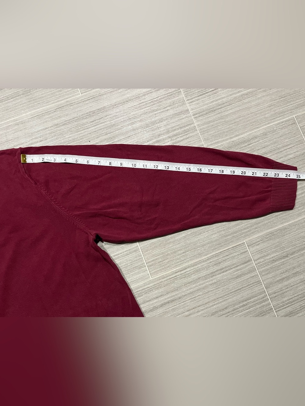 Burgundy Men's Half-Zip Sweater - 100% Cotton - XXL - Picture 8 of 12
